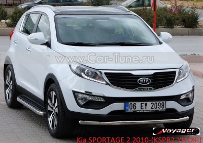 К-т алюмин. порогов с пластмассовой накладкой,модель HITIT для KIA Sportage III R.jpg